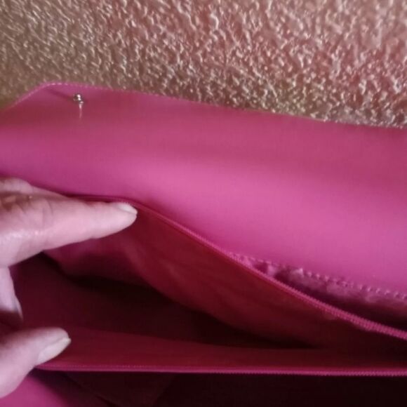 Pegaso Women's Pink Nylon Faux Leather Purse Handb - Picture 6 of 11